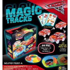 Конструктор Гоночная трасса Magic Tracks 99 деталей