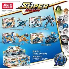 7024-7027 JiSi Bricks Набор Супергероев: 4 в 1