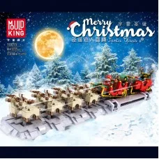 10015 MOULD KING Сани Санты с оленями и подарками