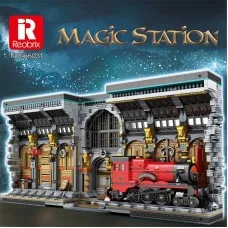 66031 Reobrix Раздвижная композиция Хогвартс экспресс на платформе 9¾