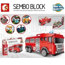 603063 Sembo Block Пожарная машина 2 в 1