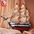 M38-B0836 Sluban Парусный фрегат USS. CONSTITUTION 1:170