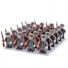DZ-26 TBS Toys Солдаты: 24 минифигурки, 24 винтовки, 1 пластина 16х16