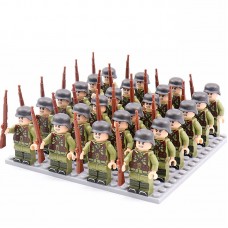 DZ-50 TBS Toys Солдаты: 24 минифигурки, 24 винтовки, 1 пластина 16х16