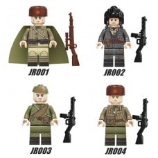 JR001-004 TBS Toys Минифигурки Советской Армии 4 в 1